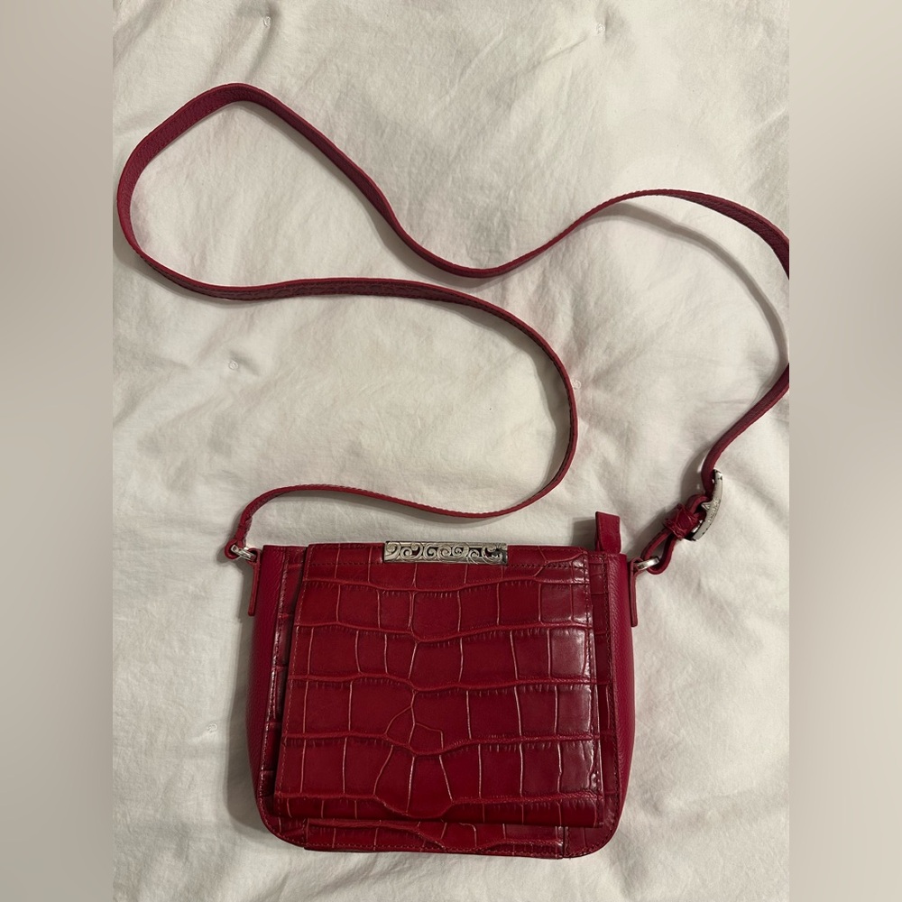 Brighton red crock crossbody purse